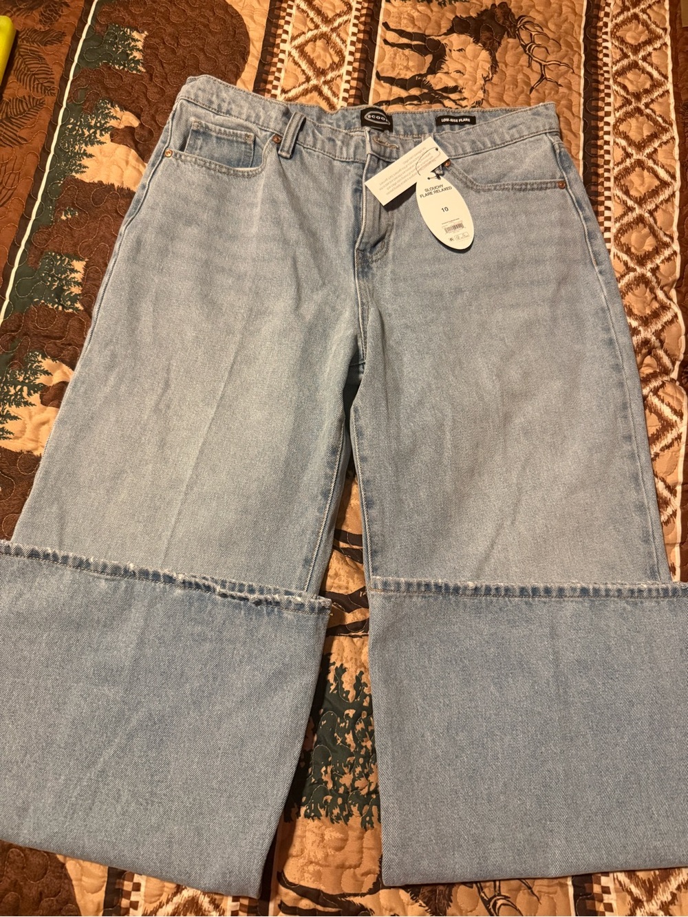 Women’s Light Blue Wide-Leg Jeans – High-Rise Flare